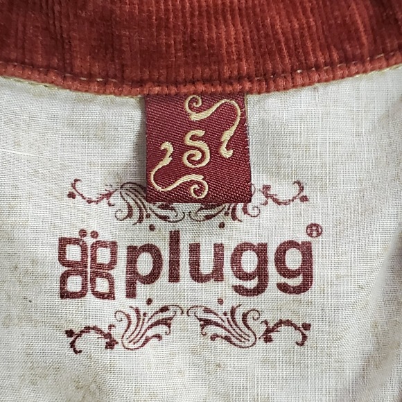 Plugg Womens Y2K Corduroy Fall Vibes Jacket Size S Red Gilmore‎ Girls Layers - Picture 5 of 10